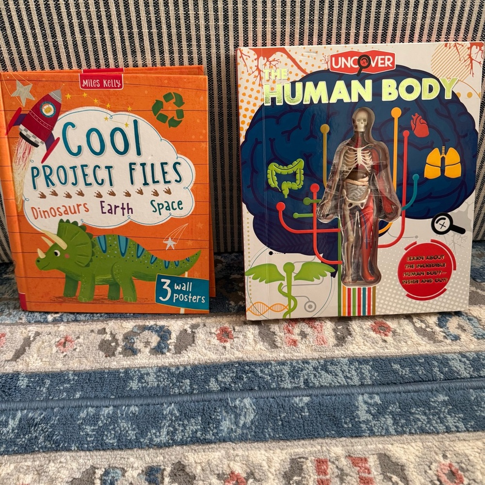 Kids Leaning Bundle Books Dinosaurs, earth, and space
With a human body book